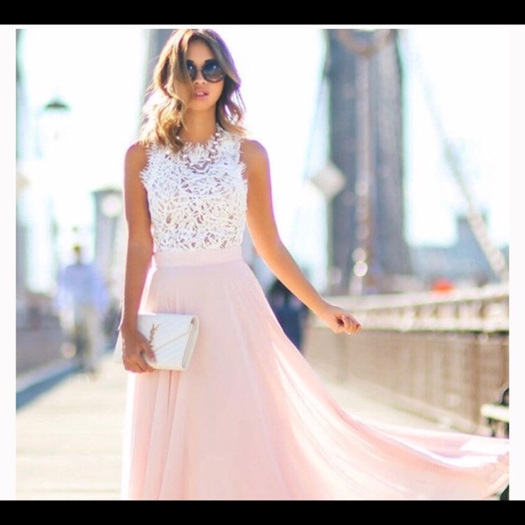 Dresses Host Pickbrand New Blush Pink And White Dress Poshmark